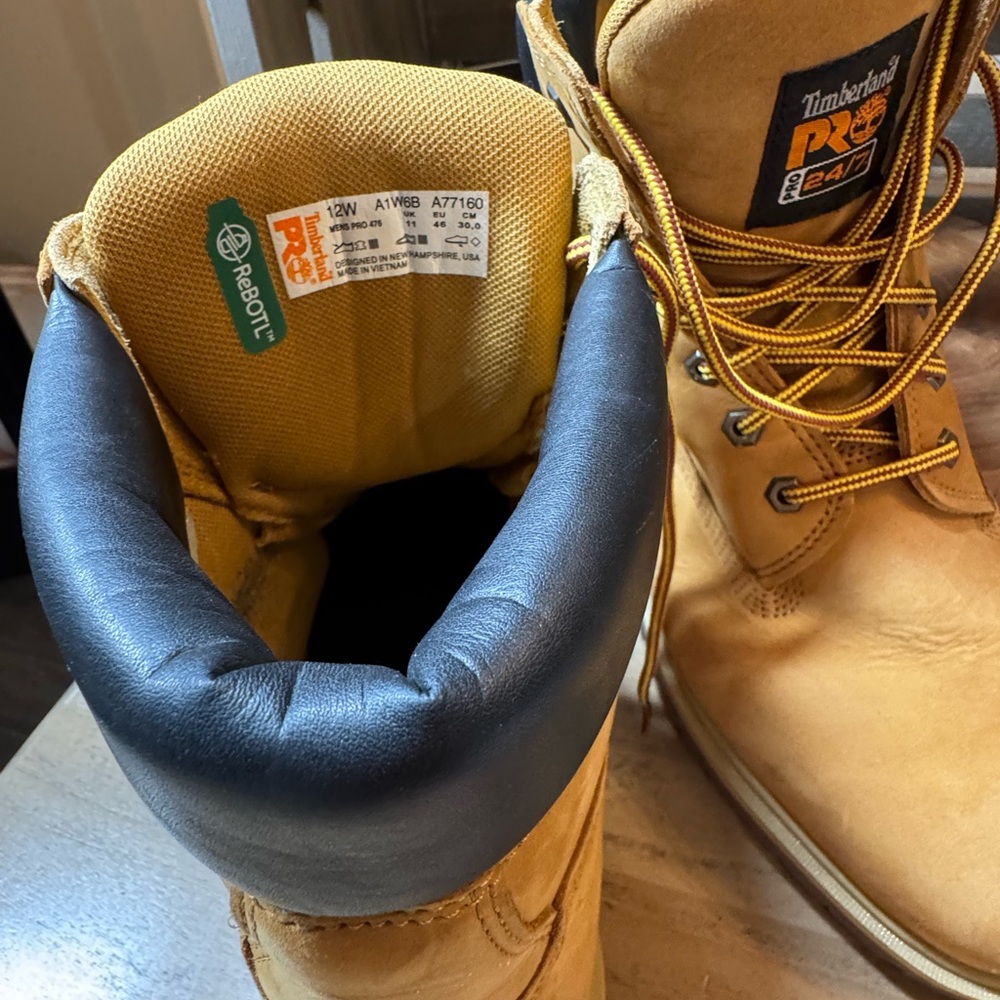 Men’s Timberland PRO 24/7 Steel Toe Boots, size 12W - Picture 8 of 9